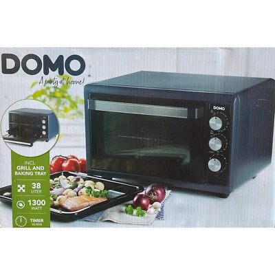 DOMO Backofen Minibackofen Timerfunktion 38 l und 1300 W DO518GO Timerfunktion - Bild 1 von 2