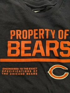 NFL Equipment Men's Athletic fit  Blue Nike Tee Property of Chicago Bears S - Picture 1 of 5