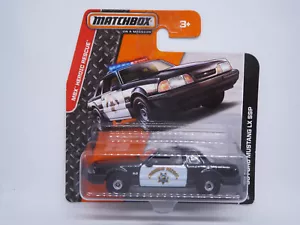Matchbox '93 Ford Mustang LX SSP HIGHWAY PATROL MOC 2014 #95/120 Superfast FOX - Picture 1 of 11
