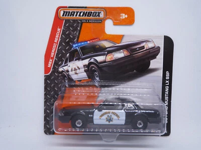 Matchbox '93 Ford Mustang LX SSP HIGHWAY PATROL MOC 2014 #95/120 Superfast FOX - Image 1 of 4