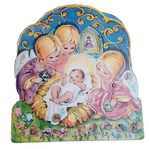 VTG Advent Calendar Baby Jesus Sweden Articulated Angel Arms and Dial (Used) - Picture 1 of 11