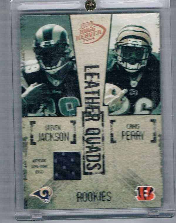 2004 Hogg Heaven Leather Quads Jerseys Single #LQ24 Kevin Jones/Tatum Bell/Chris - Image 1 of 1