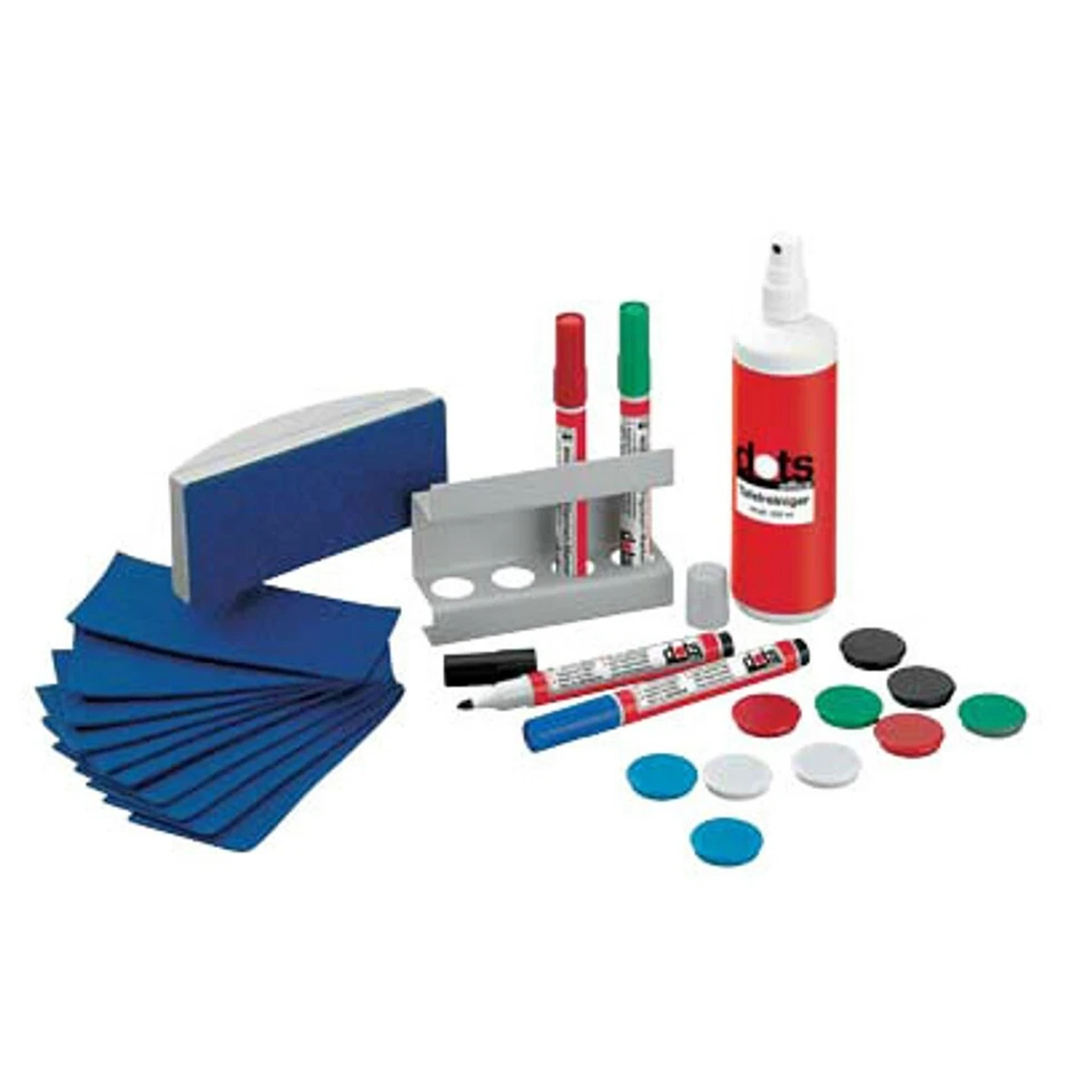 DOTS WHITEBOARD Zubehör MODERATIONS Set -> MARKER MAGNETE TAFELWISCHER FILZPLATTTEN