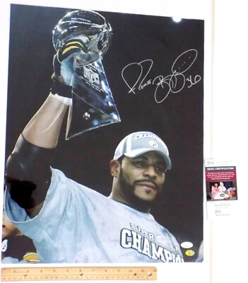 Foto colorida 16x20 autografada por Jerome Bettis Hof Steelers JSA 💎CERTIFICADO DE AUTENTICIDADE - Imagem 1 de 4