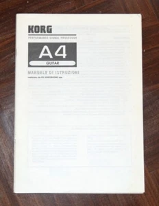 KORG A4 Guitar Bedienungsanleitung in ITALIENISCH - Bedienungsanleitung - Benutzerhandbuch - Bild 1 von 1