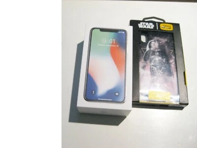 Very Good   64gb  Silver  Sprint  Iphone X A1865 Bundle 94% Batt  - Image 1 of 4