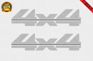 4x4 Decal Set Fits Chevy 1988-97 Silverado 1500 2500 Sierra Sticker silver/gray - Picture 1 of 1
