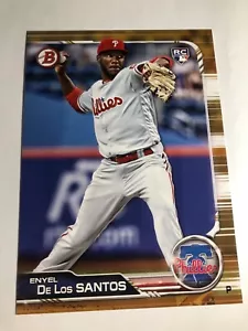 2019 Topps Bowman Jumbo 5x7 Enyel De Los Santos Phillies RC 70 01/10 - Picture 1 of 1
