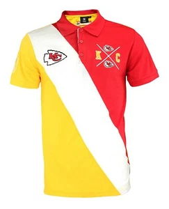 FOCO NFL Men's Kansas City Chiefs Rugby Polo Shirt - Picture 1 of 6