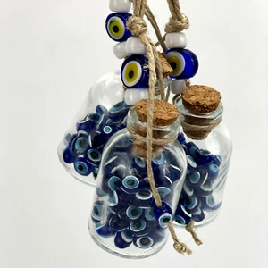 Evil Eye Bottles Turkish Wall Hanging Boho Home Decor LuckyCharm Blessing Wish - Picture 1 of 10