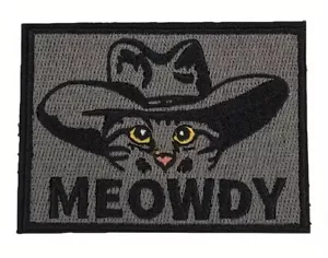 MEOWDY COWBOY KATZE American Hook and Loop Moral Patch Sheriff - Bild 1 von 4