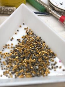 Dueber Hampden Watch Jewel Setting Screws 18 size Steel or Golden(1 Pair)