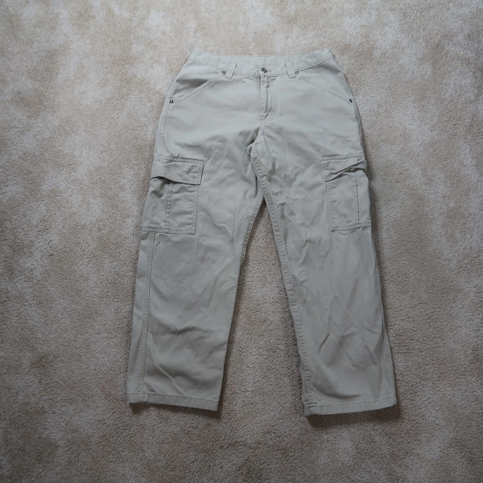 Lee Dungaree Cargo Pants Men's 33x30 Biege Straight Leg Baggy Y2K - Image 1 of 4