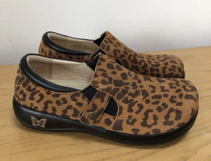 Alegria Leopard Print KAR-402X Kara Suede Shoes Comfort Women's Size 38 US 8/8.5 - Picture 1 of 7