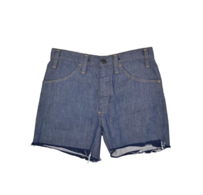 Pantalones Cortos Vintage Corte Para Mujer 26 8 Denim Lavado Oscuro Mini Flecos Años 80 Sears Foto 1 de 4