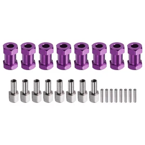 8stk 12mm Radnabenadapter Kombinierer Kupplung, Aluminium 20mm Verlängerung Lila - Bild 1 von 4
