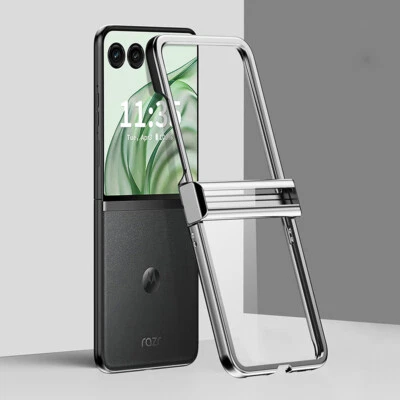Funda rígida enchapada transparente Ultra 3 en 1 para Motorola Razr+ Plus 2025 2024 2023 Foto 1 de 4