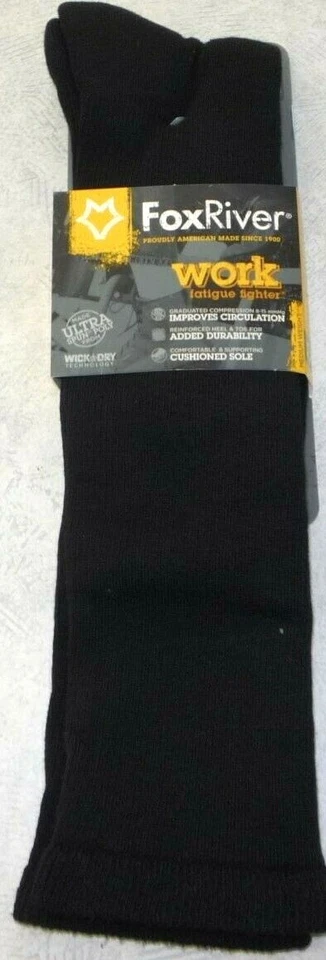 Fox River Fatigue Fighter Over-the-calf Compression Socks Black X-large