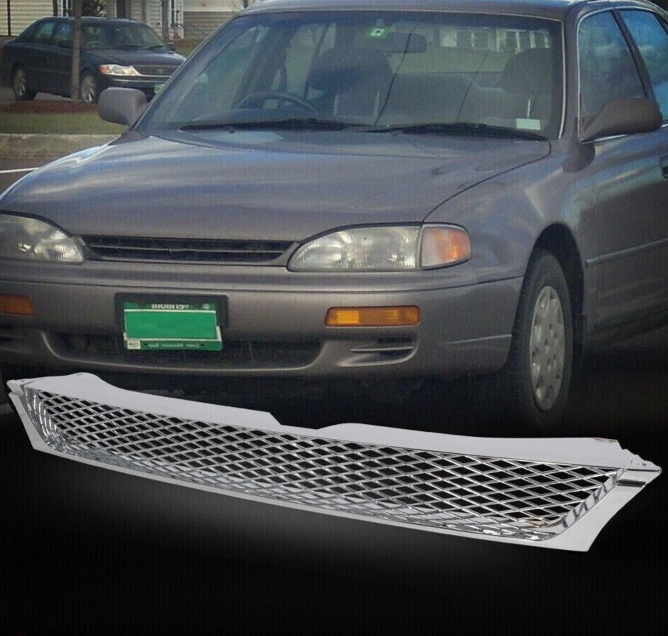 For 1995-1996 Toyota Camry Diamond Honeycomb Mesh JDM Upper Front Grille - Image 1 of 2