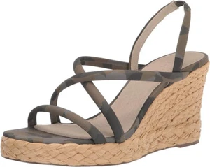 Sanctuary Women's Wilder Leather Wedge Sandal Green Multi 6.5 NEW IN BOX - Picture 1 of 8