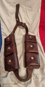 Swiss Army Ammo Pouch Leather Belt Bag Cartridge Case Switzerland  - Picture 1 of 10