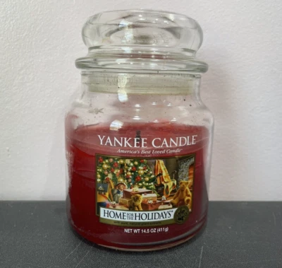 Home For The Holidays YANKEE CANDLE 14.5 oz Jar 1 Wick 3/4 Full CHRISTMAS - Image 1 of 2