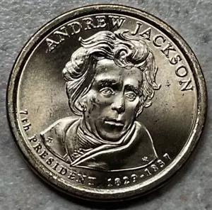 2008 (P or D)  Andrew Jackson Presidential Golden Dollar Coin - MINT CONDITION! - Picture 1 of 6