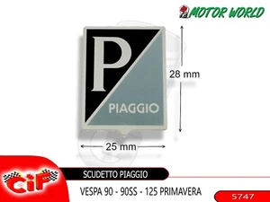 SCUDETTO EMBLEMA LOGO QUADRATO "PIAGGIO" ADESIVO IN METALLO VESPA 50 - L - R - N - Imagen 1 de 1