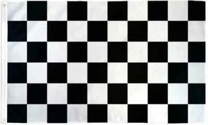 Black & White 2x3ft Checkered Poly Flag Racing Motorcycle Banner Decor Flag - Picture 1 of 3