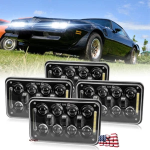 Faros LED más brillantes de 4 piezas de 4x6" pulgadas para Pon-tiac Firebird 1977-2000 H4656/4651 - Imagen 1 de 12