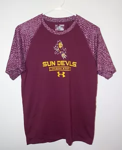 Boy’s Under Armour Short Sleeve T-Shirt YXL Maroon ASU Sun Devils - Picture 1 of 4