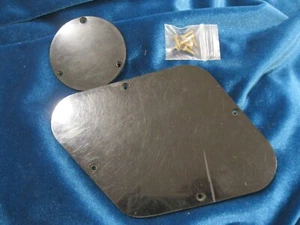 1970's Gibson LEFTY Les Paul Custom Control Plate Cover + Switch cavity cover - Picture 1 of 5