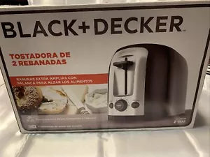 BLACK+DECKER 2-Slice Extra Wide Slot Toaster, Classic Oval, Black - Open Box New - Picture 1 of 2