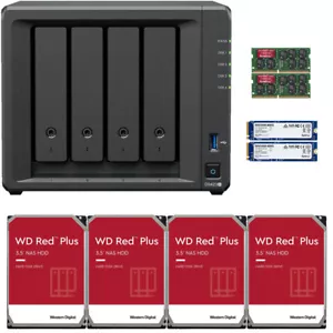 Synology DS423+ 4-Bay NAS 6GB RAM 1.6TB Cache 12TB (4x3TB) of WD Red Plus Drives - Picture 1 of 7