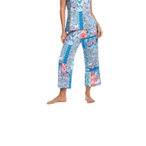 Linea Donatella Cropped Only Pajama Pants Multicolor S - Picture 1 of 4