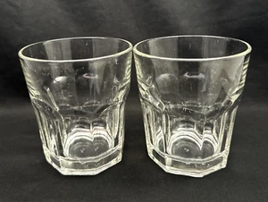 Vintage Libbey Duratuff Glass Clear Juice Cocktail Rocks 4" Tall, 9oz. Set of 2 - Picture 1 of 6