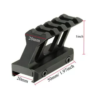Tactical Scope Riser Mount Heightening Bracket For T2 Red Dot Sight Adapter 20mm - Picture 1 of 4