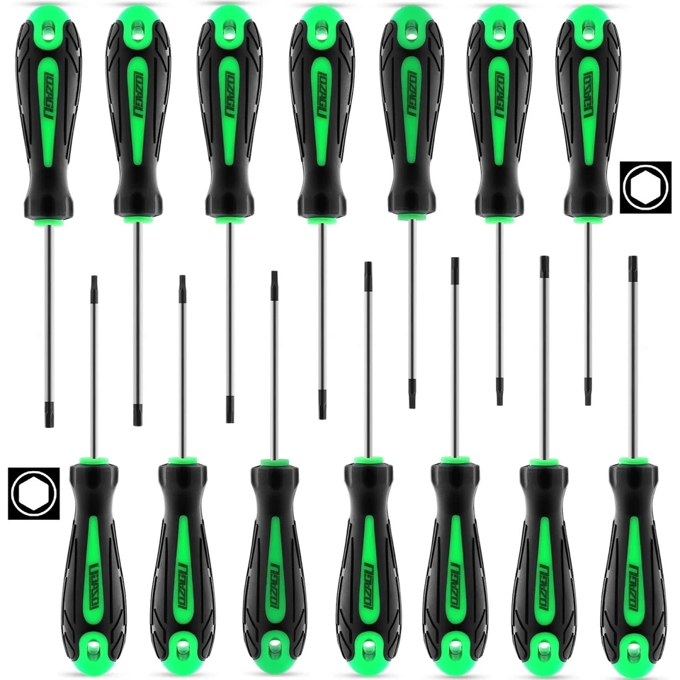 14pcs Mini Hex Screwdriver Set,Metric(0.9mm-3mm) SAE(0.035"-1/8)Hex Allen Wrench