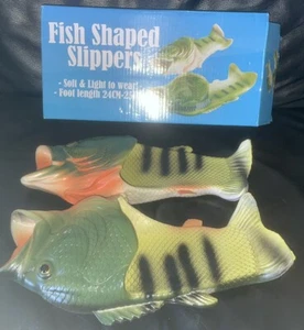 SCHIEBEREGLER ERWACHSENENGRÖSSE UK 5-6 FISCHDESIGN NIE GETRAGEN VERPACKT MARKENLOS - Bild 1 von 4