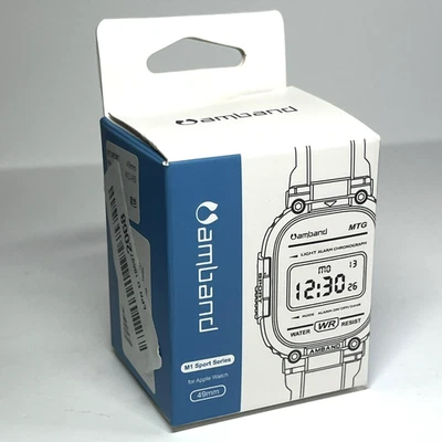 Banda de reloj pulsera Amband para hombre M1 Sport Series 49 mm WR Apple Watch negra Foto 1 de 4