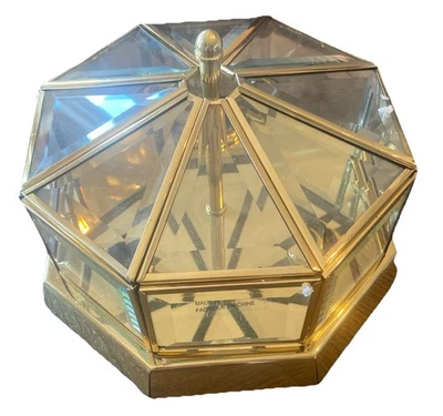 Hting P578810 Beveled Glass Closetoceiling 9inch Diameter X 7inch Height Brass - Image 1 of 4