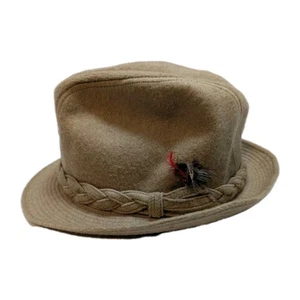 Vintage Stetson Fedora Mens Hat Camel Hair/Wool Tan 57 Read Discription - Picture 1 of 16
