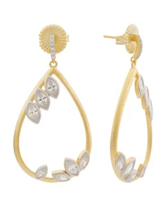 FREIDA ROTHMAN Ohrringe vergoldet Linear Infinity Ohrhänger NEU - Bild 1 von 2