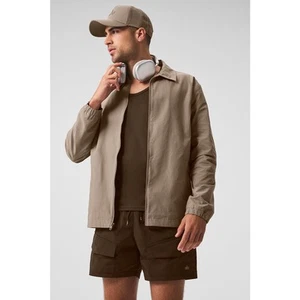 NWT Alo Torrent Overshirt Jacket Men’s Full Zip Pockets Size Medium in Gravel - Picture 1 of 10