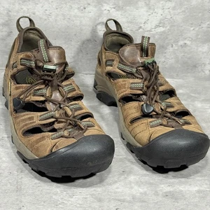 Sandalias de senderismo de cuero marrón KEEN impermeables con cordón para hombre talla 9 - Imagen 1 de 16