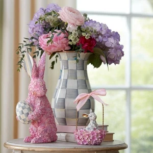 MacKenzie-Childs Sterling Check Tall Vase - Picture 1 of 2