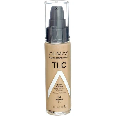2 Pack Almay Truly Lasting Color 16 Hour Foundation Makeup, Naked 160, 1 fl oz - Image 1 of 4