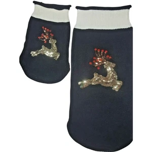 Set of Pet Dog Sweater Puppy Sequin Christmas Costume Winter Warm Shirt Clothes - Picture 1 of 4