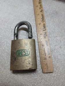 * Best Brass Advertising Lock For Whirlpool Evansville Ind. No Key  - Picture 1 of 3