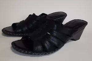 Schuhe Keilabsatz Sandale schwarz Slipper Damen White Mountain Größe 9 - Bild 1 von 9